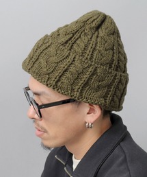 Basiquenti（ベーシックエンティ）の「ウールミックス ケーブル編み ニットワッチ（ニットキャップ/ビーニー・レディース）」
