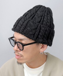 ウールミックス ケーブル編み ニットワッチ
