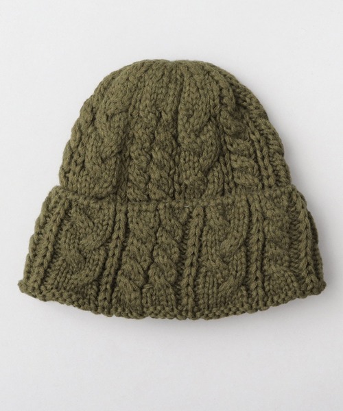 Basiquenti（ベーシックエンティ）の「ウールミックス ケーブル編み ニットワッチ（ニットキャップ/ビーニー・メンズ・マスタード/ブラック/カーキ/オフホワイト/グレー・FREE）」の22枚目の写真