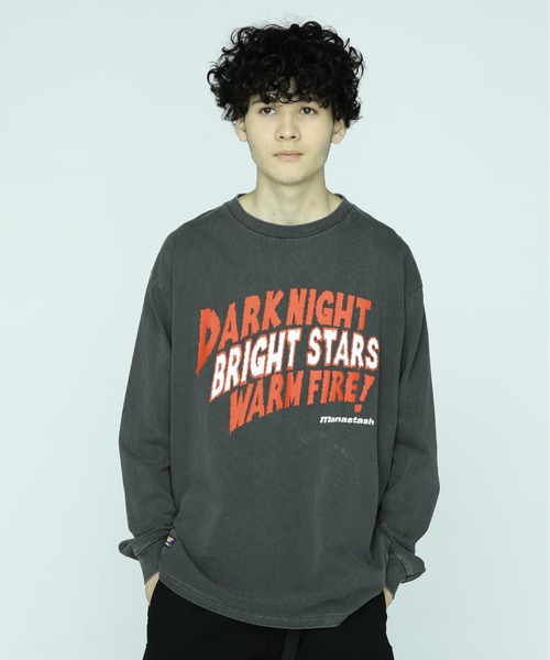 MANASTASH(マナスタッシュ)の「MANASTASH/マナスタッシュ/ PUMICE L/S TEE DARK NIGHT/パミスロングスリーブTシャツダークナイト(Tシャツ/カットソー・メンズ・ブラック/オレンジ/ホワイト/その他・XL/L/M/2XL)」の3枚目の写真