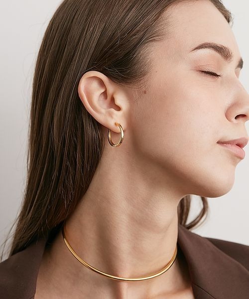 PAS TIERRA（パティエラ）の「[Lien] フープピアハーフイヤリング（Half)（イヤリング・レディース・イエローゴールド/シルバー・FREE）」の6枚目の写真