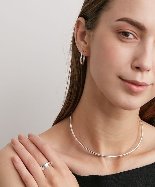 PAS TIERRA（パティエラ）の「[Lien] フープピアハーフイヤリング（Half)（イヤリング・レディース・イエローゴールド/シルバー・FREE）」の10枚目の写真