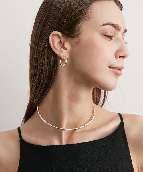 PAS TIERRA（パティエラ）の「[Lien] フープピアハーフイヤリング（Half)（イヤリング・レディース・イエローゴールド/シルバー・FREE）」の11枚目の写真
