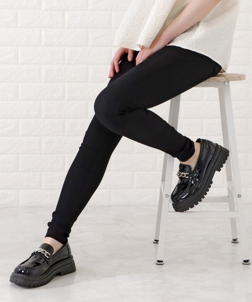 Lace Ladies（レースレディース）の「シンプルストレッチレギンスパンツ（その他パンツ・レディース・ブラック・S/M/XL）」の5枚目の写真