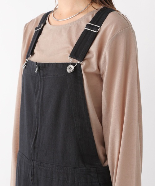 LEPSIM(レプシィム)の「デニムZIPサロペ 908846(サロペット/オーバーオール・レディース・ブラック/ブルー・FREE)」の14枚目の写真