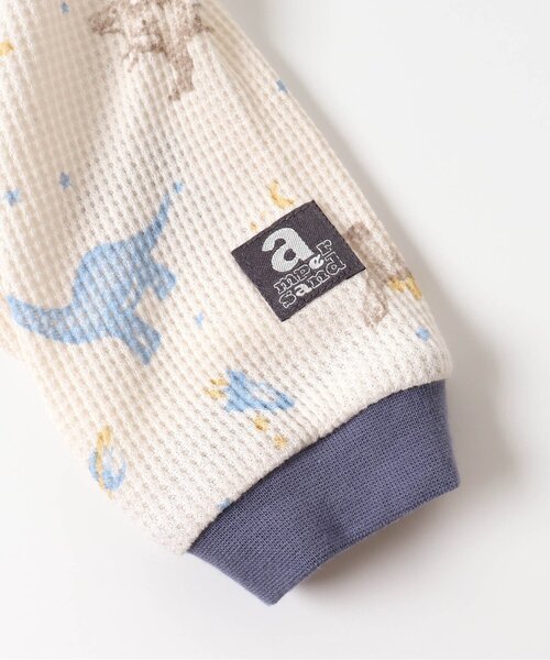 Ampersand（アンパサンド）の「恐竜・くるま柄カバーオール（ロンパース・キッズ・ライトグレー/アイボリー・60/70/80）」の6枚目の写真