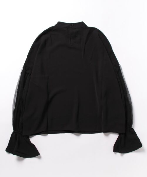 fort point(フォーポイント)の「【FORT POINT/フォートポイント】カバースリーブ ハイネック モックネック ブラウス シャツ(シャツ/ブラウス・レディース・アイボリー/ブラック・MEDIUM)」の3枚目の写真