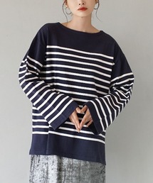 【水と油分を弾いて汚れにくい!】シミヘン加工 フレンチバスク オーバーサイズカットソー