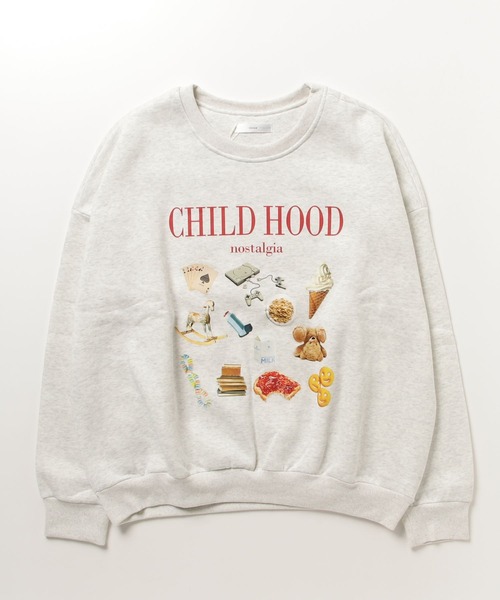 Chick（チック）の「RETRO CREW NECK SWEAT / レトロ柄クルーネックスウェット（スウェット・レディース・ブラック/グレー・FREE）」の18枚目の写真