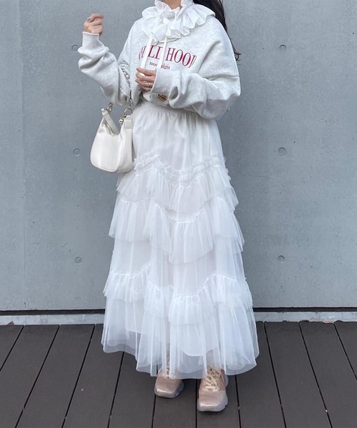 Chick（チック）の「RETRO CREW NECK SWEAT / レトロ柄クルーネックスウェット（スウェット・レディース・ブラック/グレー・FREE）」の15枚目の写真