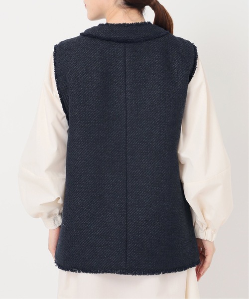 B.C STOCK(ベーセーストック)の「《追加》前開きツイードベスト 2(ベスト・レディース・ベージュ/ネイビー・FREE)」の16枚目の写真