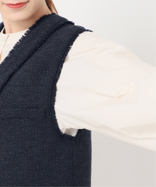 B.C STOCK(ベーセーストック)の「《追加》前開きツイードベスト 2(ベスト・レディース・ベージュ/ネイビー・FREE)」の13枚目の写真