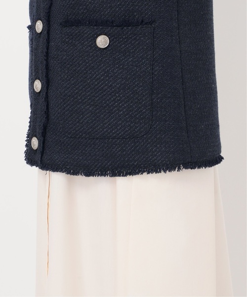 B.C STOCK(ベーセーストック)の「《追加》前開きツイードベスト 2(ベスト・レディース・ベージュ/ネイビー・FREE)」の11枚目の写真