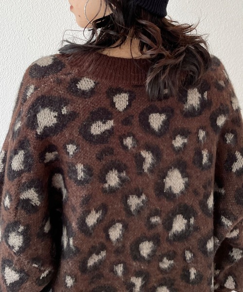 wee9s（ウィークス）の「SHOUBU CARDIGAN / レオパード勝負カーディガン（カーディガン/ボレロ・レディース・ダークブラウン・FREE）」の12枚目の写真
