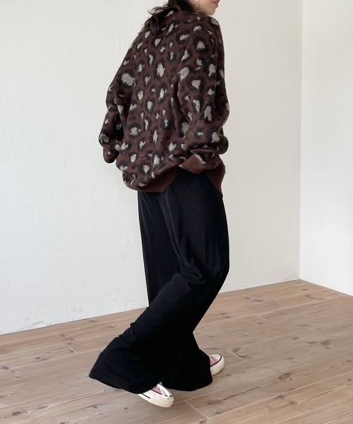 wee9s（ウィークス）の「SHOUBU CARDIGAN / レオパード勝負カーディガン（カーディガン/ボレロ・レディース・ダークブラウン・FREE）」の16枚目の写真