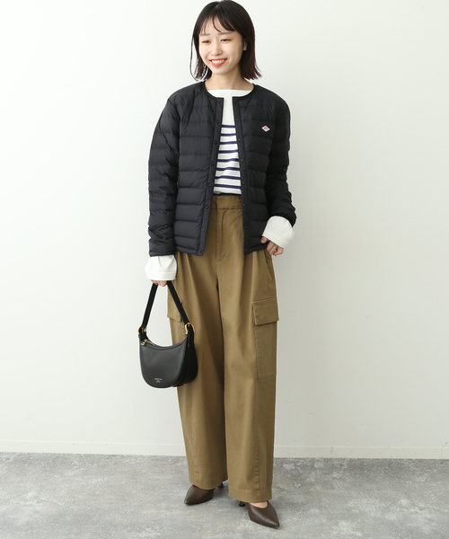 SLOBE IENA(スローブイエナ)の「【DANTON/ダントン】 INNER ダウン(ブルゾン・レディース・アイボリー/ブラック・FREE)」の3枚目の写真