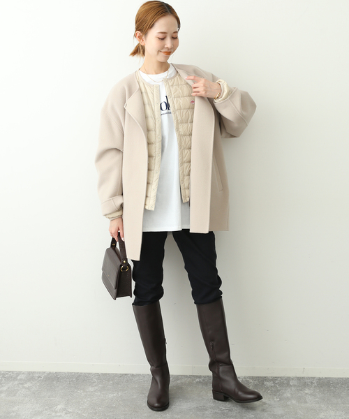 SLOBE IENA(スローブイエナ)の「【DANTON/ダントン】 INNER ダウン(ブルゾン・レディース・アイボリー/ブラック・FREE)」の12枚目の写真