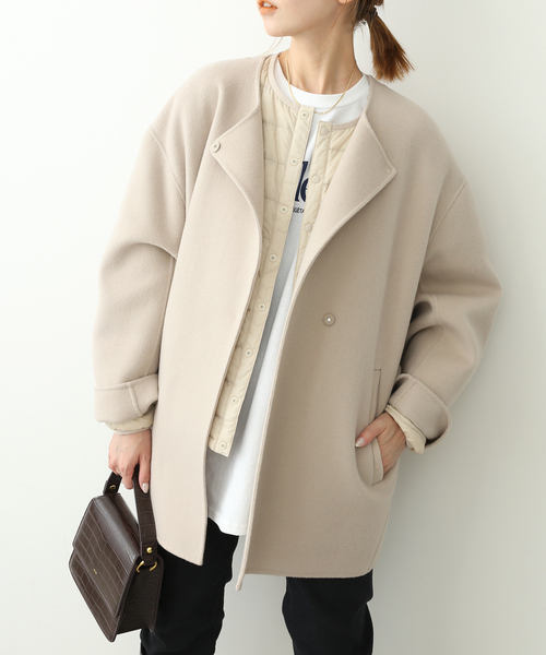 SLOBE IENA(スローブイエナ)の「【DANTON/ダントン】 INNER ダウン(ブルゾン・レディース・アイボリー/ブラック・FREE)」の14枚目の写真