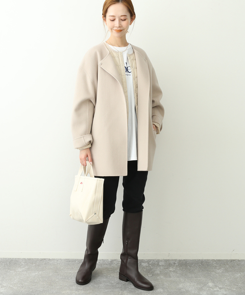 SLOBE IENA(スローブイエナ)の「【DANTON/ダントン】 INNER ダウン(ブルゾン・レディース・アイボリー/ブラック・FREE)」の15枚目の写真