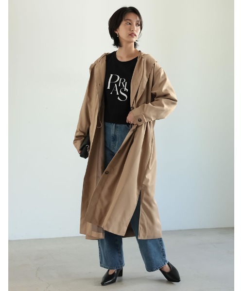 Re:EDIT（リエディ）の「ショート丈タックスリーブフロントロゴロンT（Tシャツ/カットソー・レディース・ホワイト/ブラック・MEDIUM/LARGE）」の13枚目の写真