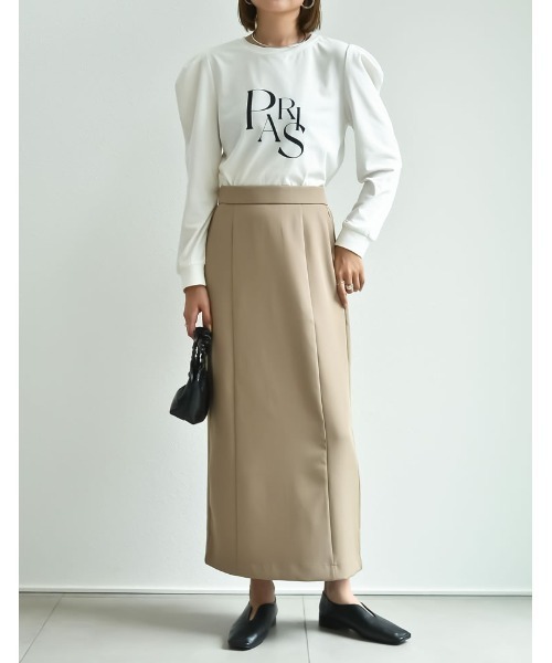 Re:EDIT（リエディ）の「ショート丈タックスリーブフロントロゴロンT（Tシャツ/カットソー・レディース・ホワイト/ブラック・MEDIUM/LARGE）」の21枚目の写真