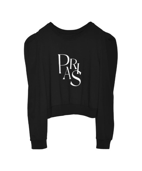 Re:EDIT（リエディ）の「ショート丈タックスリーブフロントロゴロンT（Tシャツ/カットソー・レディース・ホワイト/ブラック・MEDIUM/LARGE）」の3枚目の写真