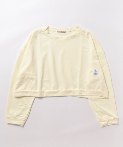 NinaetLina（ニナエリナ）の「クロップド丈長袖カットソー（Tシャツ/カットソー・レディース・ブルー/ベージュ/ブラック・XL/L/M）」の10枚目の写真