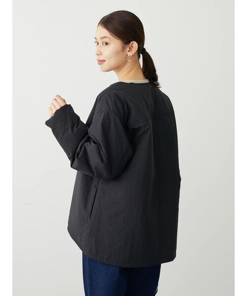 Green　Parks（グリーンパークス）の「ライト中わたノーカラーブルゾン（ブルゾン・レディース・ホワイト系その他2/カーキ/ブラック/ベージュ・FREE）」の21枚目の写真