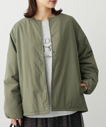 ライト中わたノーカラーブルゾン