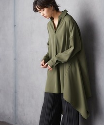 裾変形ゆったりスキッパーチュニック ［Soiunique］