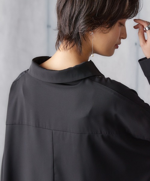 Soiunique（スワユニーク）の「裾変形ゆったりスキッパーチュニック ［Soiunique］（シャツ/ブラウス・レディース・アイボリー/カーキ/ブラック・FREE）」の20枚目の写真