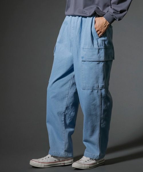 ADMIX/ATELIER SAB MEN（アドミックスアトリエサブメン）の「2way ワイドデニム イージーカーゴパンツ / 裾ドローコード（カーゴパンツ・メンズ・ブラック系/サックスブルー/ブラック系その他・L/M）」の15枚目の写真