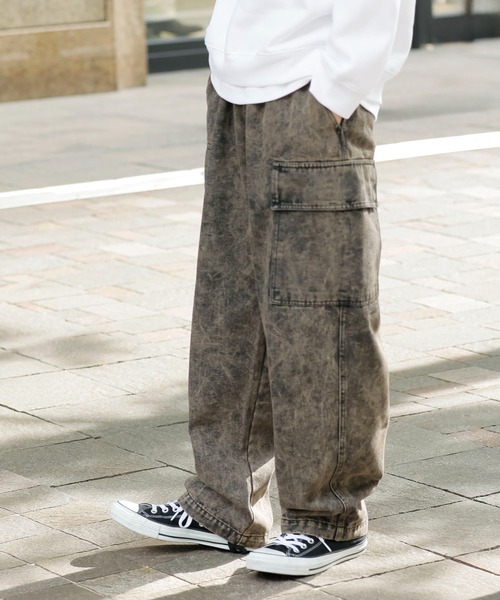 ADMIX/ATELIER SAB MEN（アドミックスアトリエサブメン）の「2way ワイドデニム イージーカーゴパンツ / 裾ドローコード（カーゴパンツ・メンズ・ブラック系/サックスブルー/ブラック系その他・L/M）」の6枚目の写真