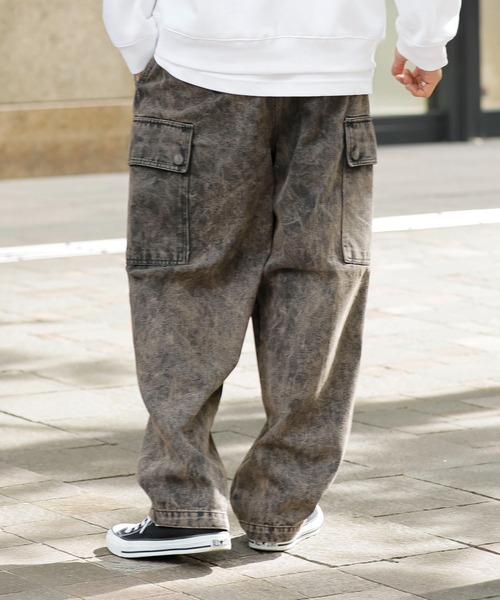 ADMIX/ATELIER SAB MEN（アドミックスアトリエサブメン）の「2way ワイドデニム イージーカーゴパンツ / 裾ドローコード（カーゴパンツ・メンズ・ブラック系/サックスブルー/ブラック系その他・L/M）」の7枚目の写真