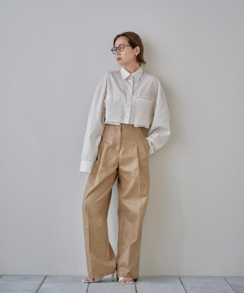 TODAYFUL(トゥデイフル)の「ストライプショートシャツ(Tシャツ/カットソー・レディース・ブルー系その他/ホワイト・FREE)」の10枚目の写真