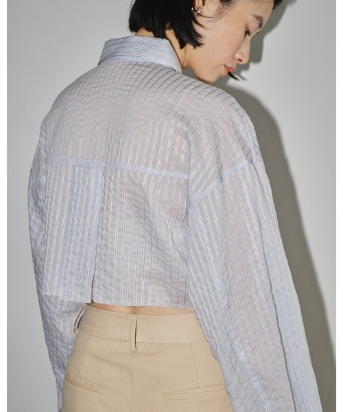 TODAYFUL(トゥデイフル)の「ストライプショートシャツ(Tシャツ/カットソー・レディース・ブルー系その他/ホワイト・FREE)」の17枚目の写真