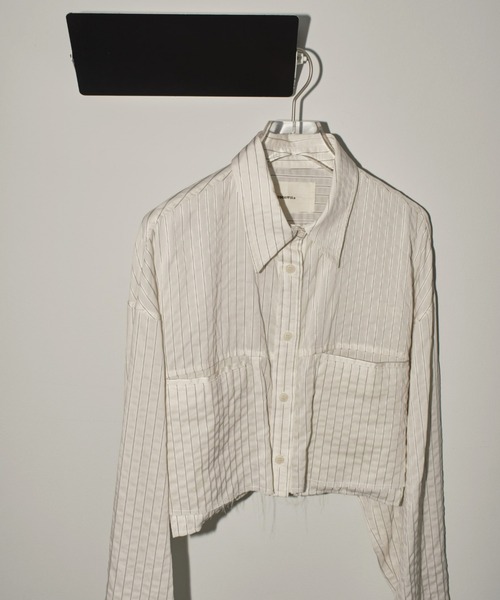 TODAYFUL(トゥデイフル)の「ストライプショートシャツ(Tシャツ/カットソー・レディース・ブルー系その他/ホワイト・FREE)」の7枚目の写真