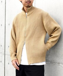 SHIPS any: 〈手洗い可能〉畦編み ドライバーズ ニット カーディガン 23AW◇