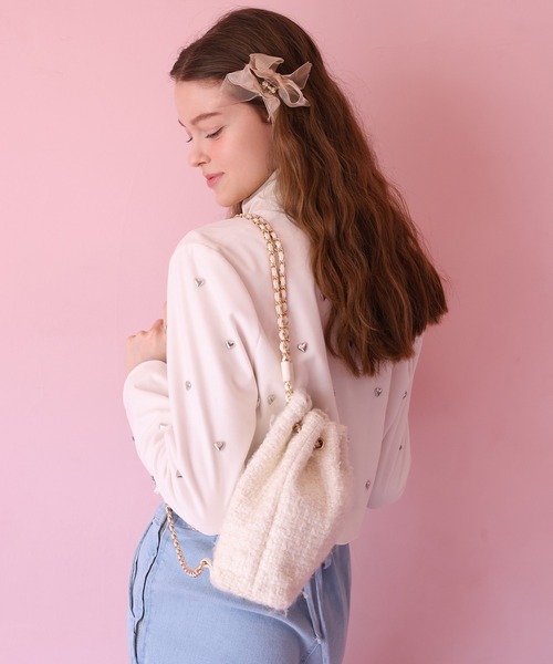 Seemi. byNICECLAUP（ シーミーバイナイスクラップ）の「バックレースアップデニムサロペット（サロペット/オーバーオール・レディース・インディゴブルー/オフホワイト/サックスブルー・FREE）」の7枚目の写真