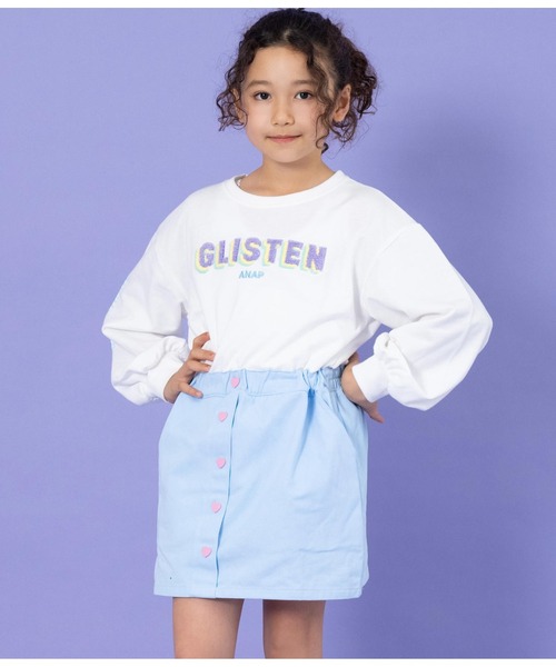 ANAP kids（アナップキッズ）の「もこもこ刺繍ドッキングワンピース（ワンピース・キッズ・ラベンダー/ホワイト・110cm/130cm/120cm/100cm）」の13枚目の写真