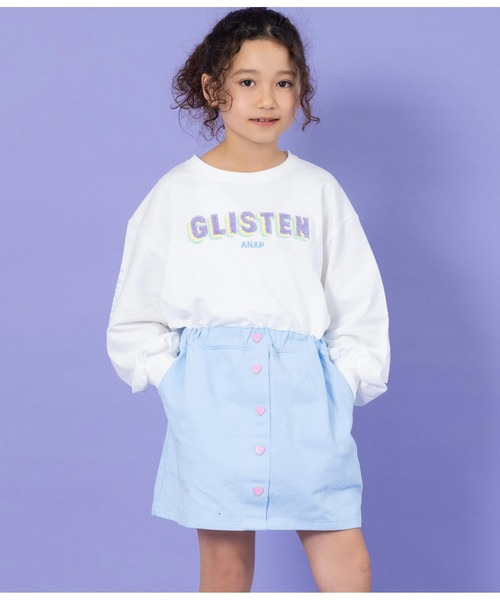 ANAP kids（アナップキッズ）の「もこもこ刺繍ドッキングワンピース（ワンピース・キッズ・ラベンダー/ホワイト・110cm/130cm/120cm/100cm）」の14枚目の写真