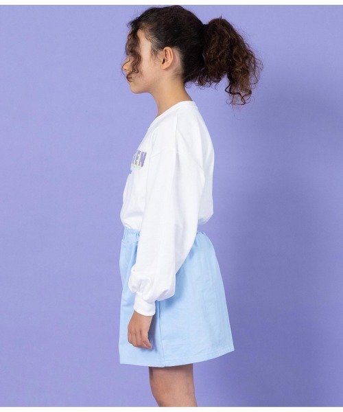 ANAP kids（アナップキッズ）の「もこもこ刺繍ドッキングワンピース（ワンピース・キッズ・ラベンダー/ホワイト・110cm/130cm/120cm/100cm）」の5枚目の写真