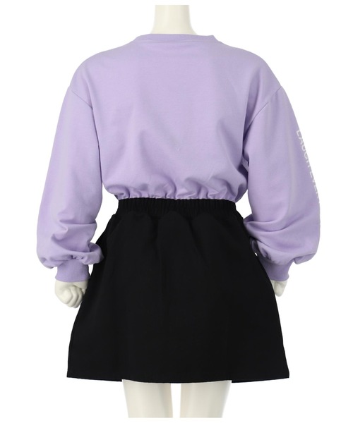 ANAP kids（アナップキッズ）の「もこもこ刺繍ドッキングワンピース（ワンピース・キッズ・ラベンダー/ホワイト・110cm/130cm/120cm/100cm）」の9枚目の写真