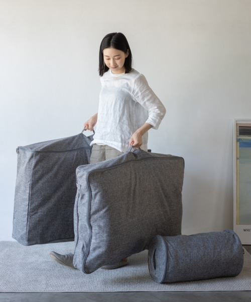 東京家具（トウキョウカグ）の「ソファ使いできる 布団収納ケース 3点セット（収納グッズ・レディース・グレー/アイボリー・FREE）」の10枚目の写真