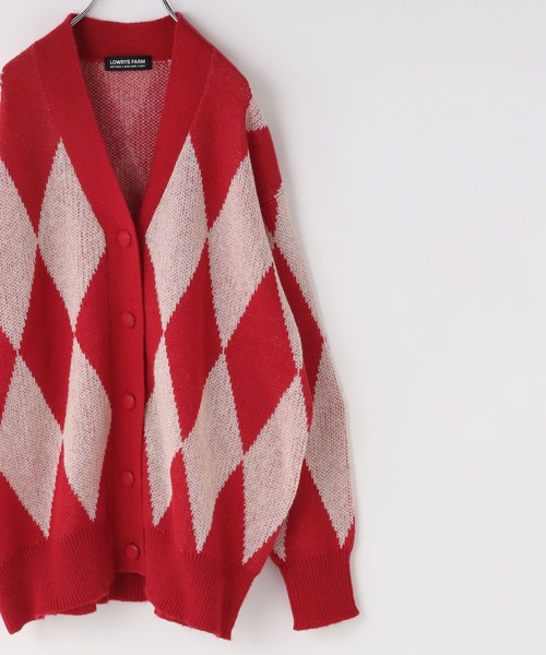 LOWRYS FARM（ローリーズファーム）の「ダイアガラＢＩＧカーディガン　 984770（カーディガン/ボレロ・キッズ・ブラック/レッド・FREE）」の13枚目の写真