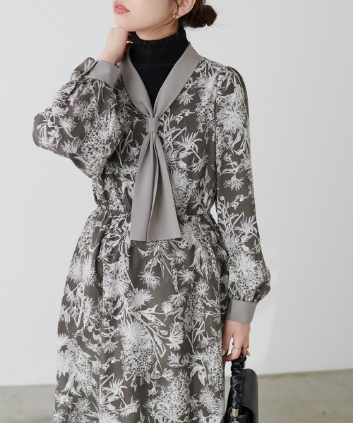 natural couture(ナチュラルクチュール)の「ボウタイ配色切替ワンピース(ワンピース・レディース・その他3/その他2/その他4/その他1・FREE)」の20枚目の写真