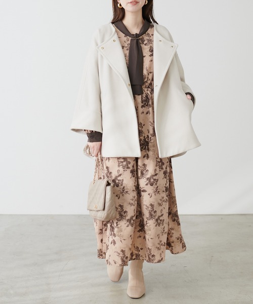 natural couture(ナチュラルクチュール)の「ボウタイ配色切替ワンピース(ワンピース・レディース・その他3/その他2/その他4/その他1・FREE)」の14枚目の写真