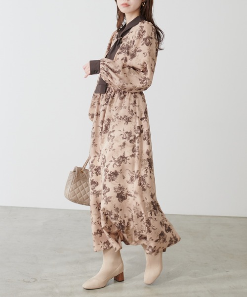 natural couture(ナチュラルクチュール)の「ボウタイ配色切替ワンピース(ワンピース・レディース・その他3/その他2/その他4/その他1・FREE)」の12枚目の写真