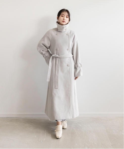 RANDA(ランダ)の「ケープ付きマルチwayロングコート(その他アウター・レディース・ブラウン/グレー/グレイッシュベージュ・0/1)」の9枚目の写真