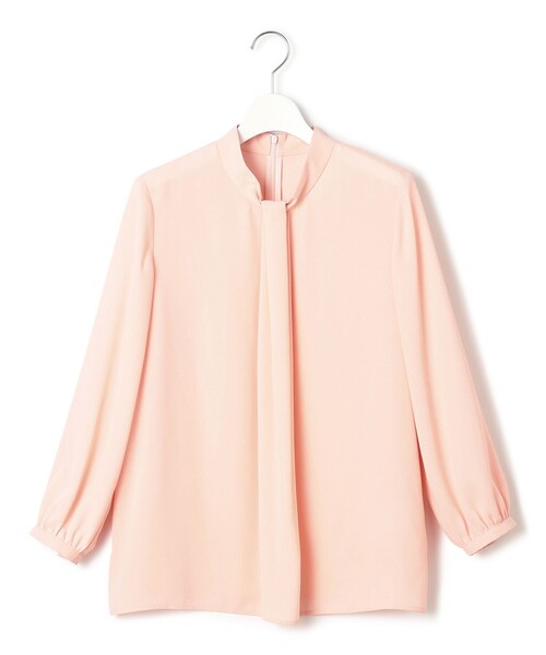 23区(ニジュウサンク)の「【洗える】バックサテンアムンゼン ボウタイ付き ブラウス(シャツ/ブラウス・レディース・ピンク系/ネイビー系/ホワイト系・32)」の19枚目の写真